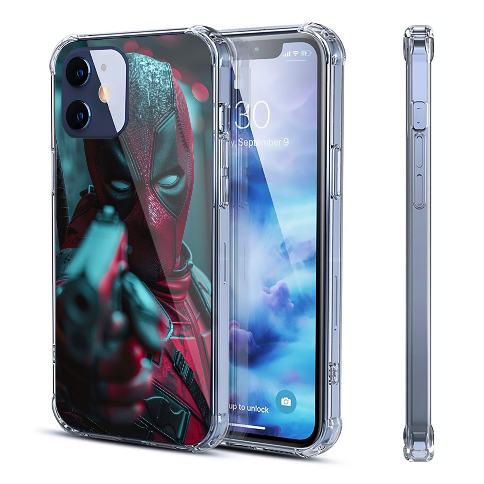 （画像用） Deadpool デッドプール 【iPhone 12シリーズ対応】透明スマホケース（クリアソフトケース）